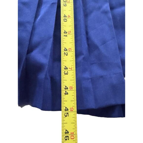 Vintage 80’s Fashion Lindsey Blake Blue Pleated Dress Long Sleeve Size 12 Retro - Picture 7 of 9